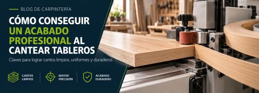 Cómo conseguir un acabado profesional al cantear tableros
