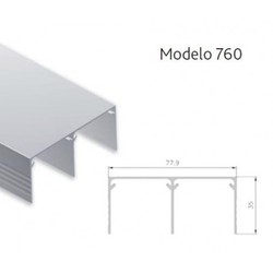 GUIA SUPERIOR 470 2 MTS. PLATA MATE