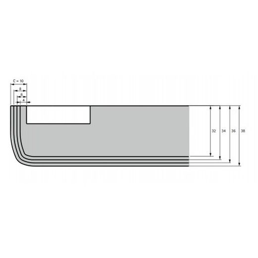 BISAGRA HETTICH INTERMAT RECTA GRUESOS 43mm