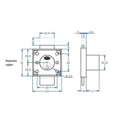 CERRADURA 167/35mm LLAVES IGUALES