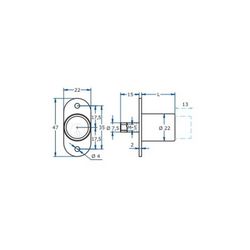 CERRADURA CORREDERA 147 LATONADA