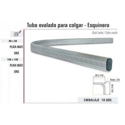 CURVA TUBO ALUM.PLATA 100X100 CMS