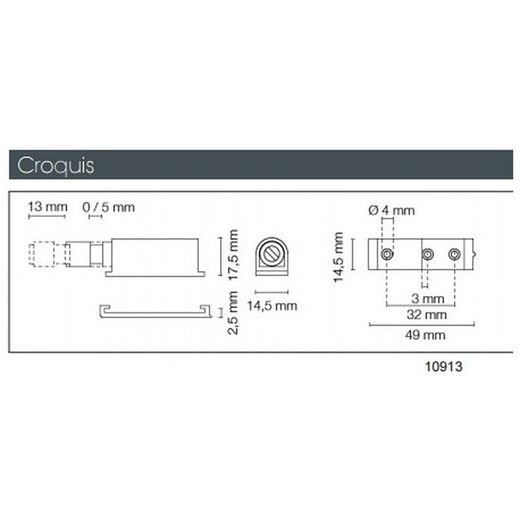 EXPULSOR SOLAPADO 13mm CON IMAN