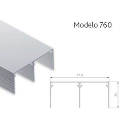 GUIA SUPERIOR 470 2 MTS. PLATA MATE