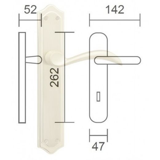 JUEGO MANIVELAS ALHAMBRA CUERO MATE