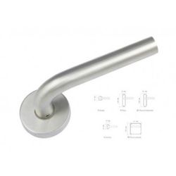 JUEGO MANIVELAS ROSETA 6122 INOX. MATE