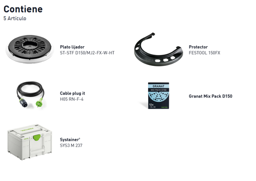 Lijadora excentrica engranajes festool ROTEX RO 150 feq-plus