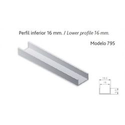 MTS. PERFIL "U" 16mm PLATA