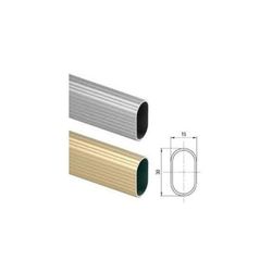 MTS. TUBO OVAL  ALUMINIO ORO MATE