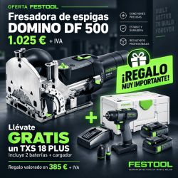 OFERTA: Fresadora de espigas Festool DOMINO DF 500 + REGALO