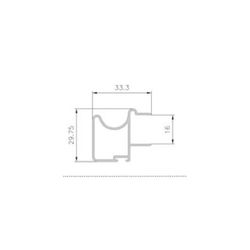 PERFIL TIRADOR ARMARIO 2.6 MTS. HAYA CHAPA