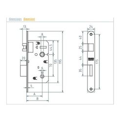 PICAPORTE SILENCIOSO 1709/50mm INOX. MATE