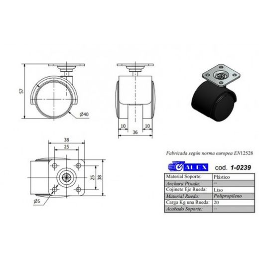 RUEDA ALEX 1-0239 GIRATORIA