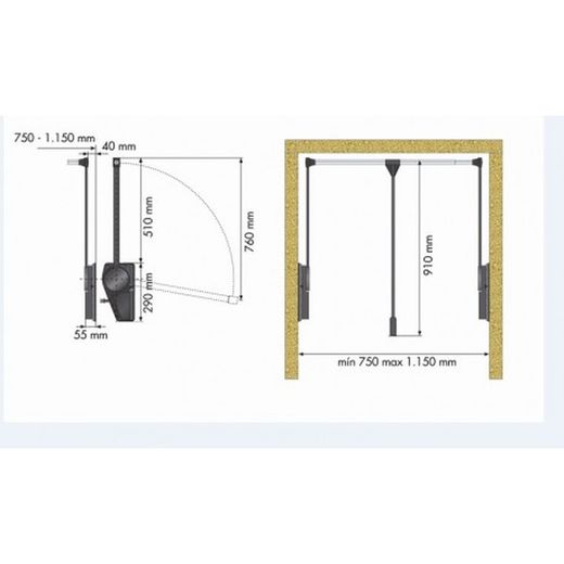 SOPORTE ELEVADOR 390280 PLATA