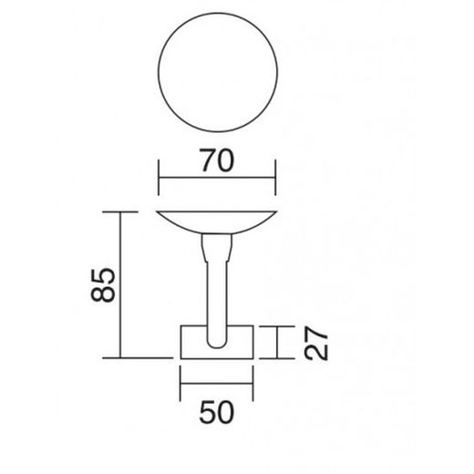 SOPORTE PASAMANOS 540 ACERO INOX.